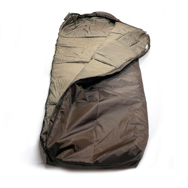 Спальный мешок с капюшоном «Кокон» зимний коричневый  в е и .