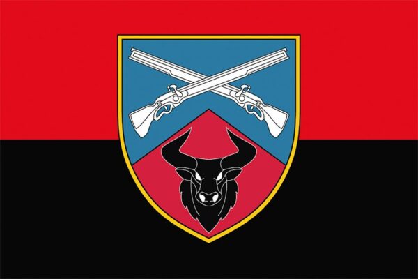 Прапор 57 окремого стрілецького батальйону (57 ОСБ) ЗСУ червоно-чорний