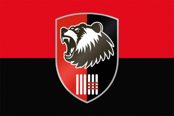 Флаг 1 механизированного батальона 63 ОМБр СВ ВСУ красно-черный