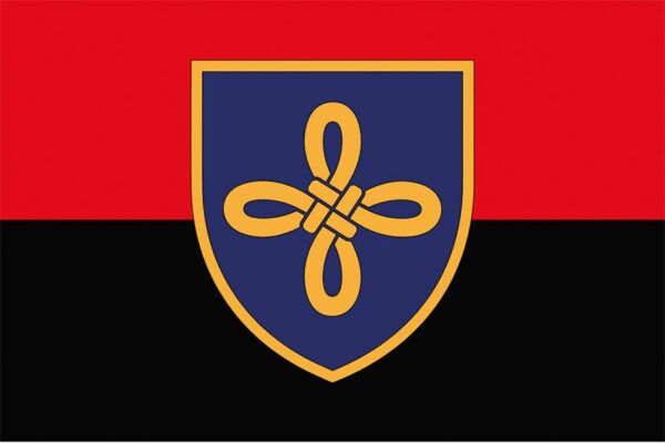 Флаг 159 отдельной механизированной бригады (159 ОМБр) СВ ВСУ красно-черный