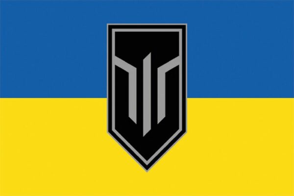 Прапор батальйону безпілотних систем 3 ОШБр ЗСУ (лого 3) синьо-жовтий