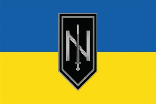 Прапор Хорунжої служби 3 ОШБр ЗСУ синьо-жовтий
