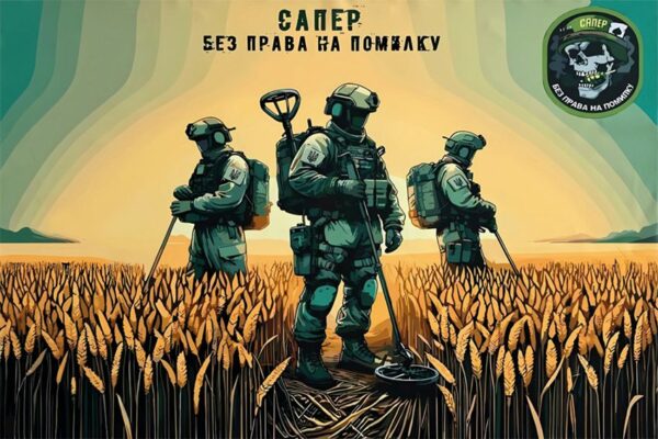 Флаг «Сапер. Без права на ошибку» пшеничное поле