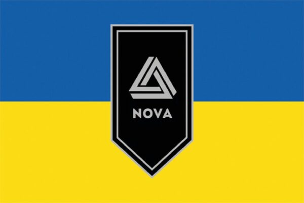 Прапор Технологічного центру Нова 3 ОШБр ЗСУ синьо-жовтий