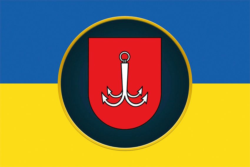 Флаг 11-я бригада имени Михаила Грушевского (11 Бр) НГУ сине-желтый