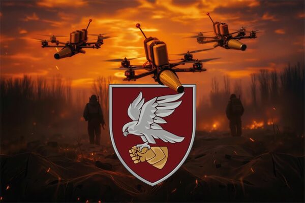 Флаг 421-й отдельный батальон беспилотных систем «САПСАН» (421 ОББпС) ДШВ ВСУ FPV дроны