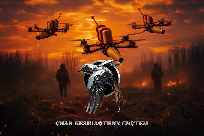 Прапор Сили безпілотних систем Збройних сил України (СБС) FPV дрони 1