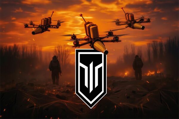 Прапор батальйон безпілотних систем (ББпС) 3 ОШБр ЗСУ (лого 2) FPV дрони